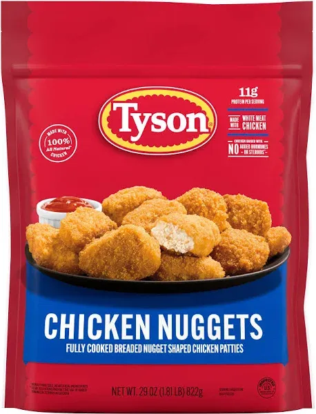 Tyson Fully Cooked Chicken Nuggets, 29 Oz. (Frozen)