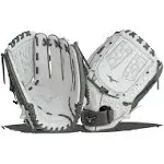 Mizuno Prime Elite Pitcher/Outfield Fastpitch Softball Glove - Men's White / Grey 12.5" Left