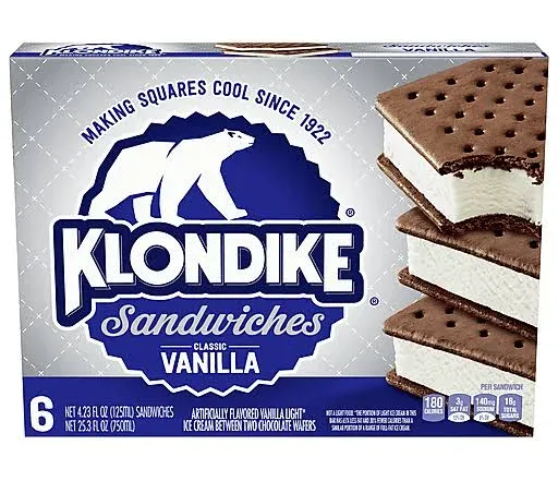 Klondike Classic Vanilla Ice Cream Sandwiches