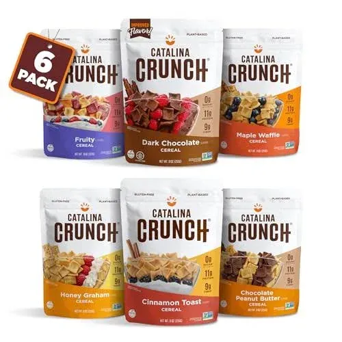 Protein Cereal Variety Pack (6 Flavors) | Low Carb, Zero Sugar, Gluten Free, ...