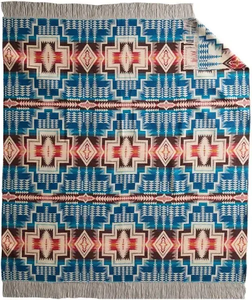 Pendleton Harding Star Royal Fringed Throw