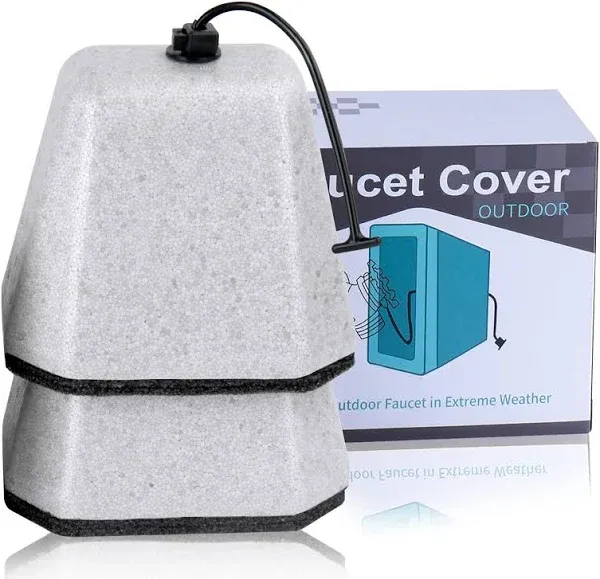 Outdoor Faucet Covers for Winter Freeze Protection, Foam Spigot Covers Winter Insulated for Outside,Hose Bib Cover for Winter (2 Pack)