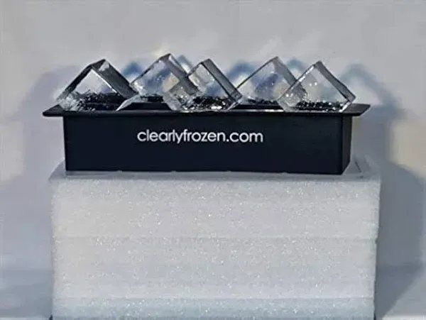 ClearlyFrozen High Capacity Clear Ice Cube Tray - 10 x 2 inch