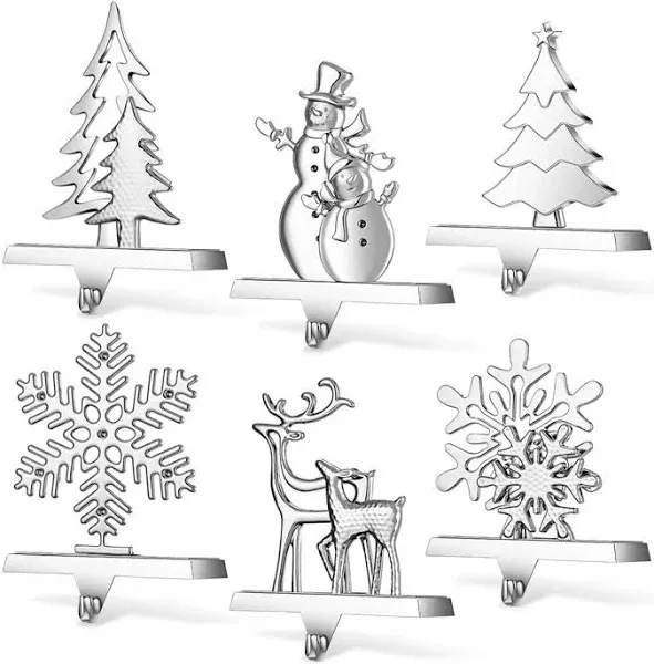 6 Pieces Snowflake Stocking Holder