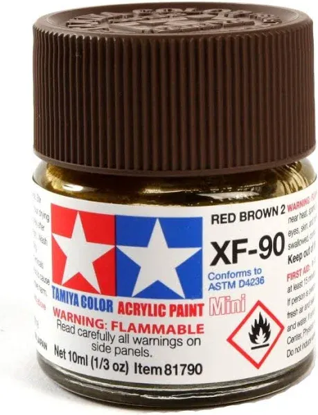 Tamiya Acrylic Mini XF-90 Red Brown 2 10ml Bottle