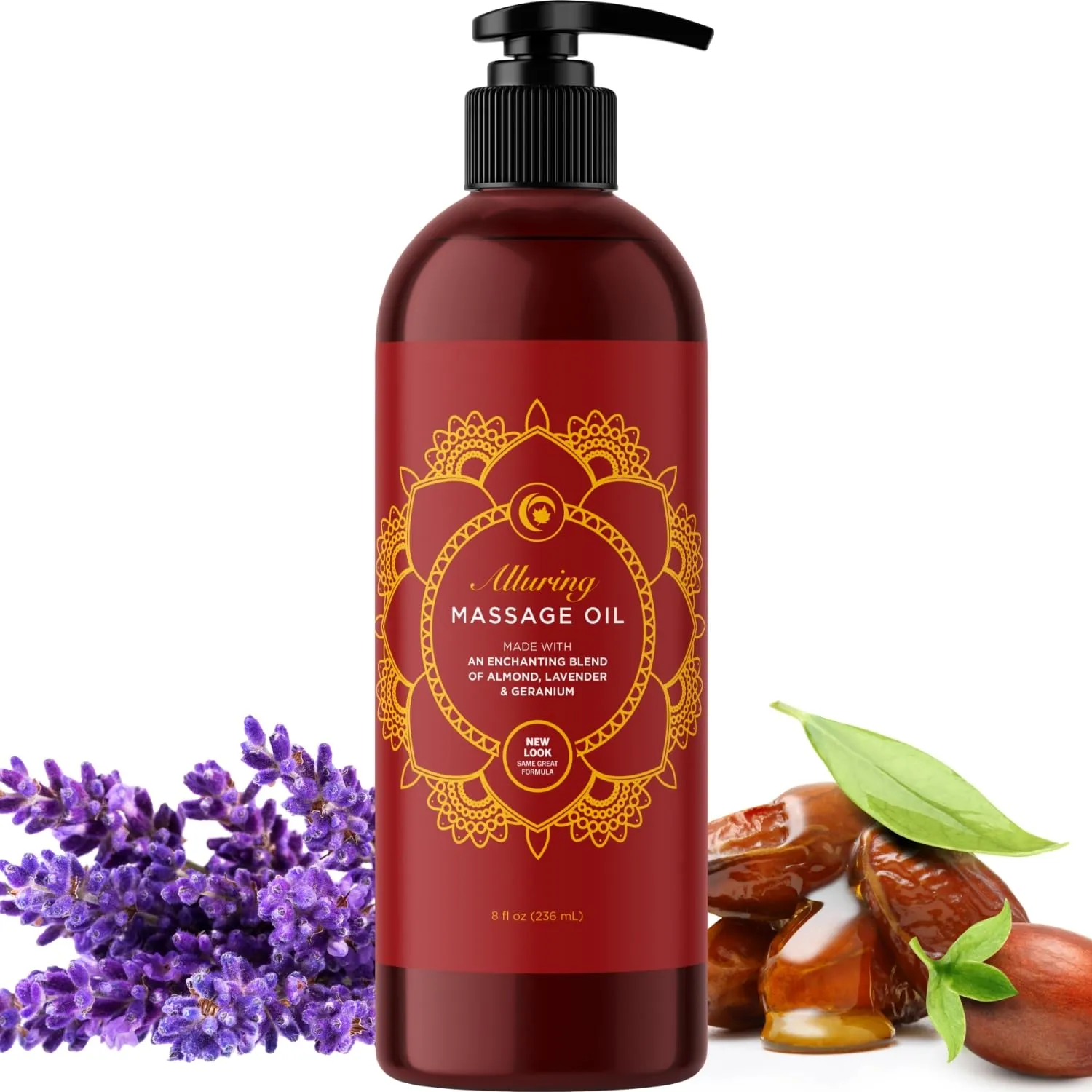 Relaxing Massage Oil for Massage Therapy - Aromatherapy Full Body Massage Oil with Enchanting Lavender Ylang Ylang Orange and Geranium Essential Oils - Naturally Scented Vegan Non GMO & Gluten Free