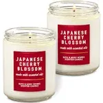 Bath & Body Works White Barn Strawberry Pound Cake Single Wick Scented Candle with Essential 7 oz / 198 G Each Pack of 2