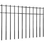 Adavin Twenty Piece Small or Medium Animal Barrier Fence W Spike Spacing Black