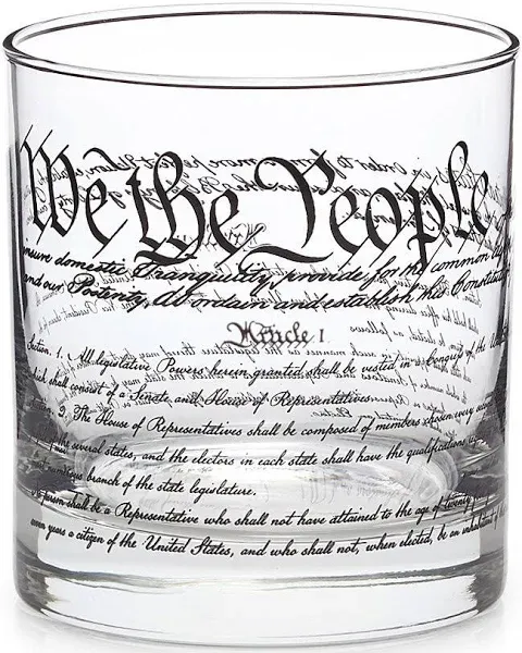 Well Told Constitution and Declaration Rocks Glass Pair