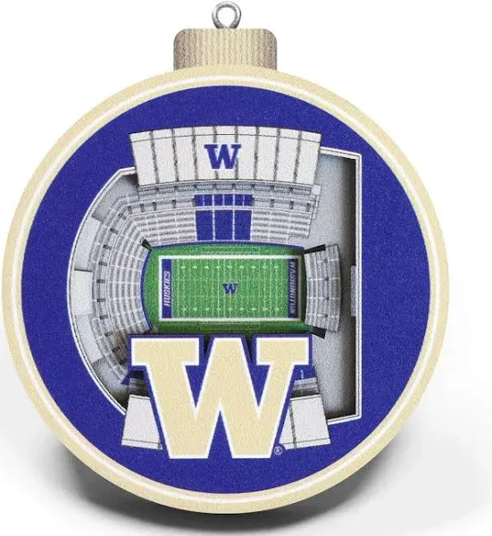 YouTheFan NCAA Washington Huskies 3D StadiumView Ornament