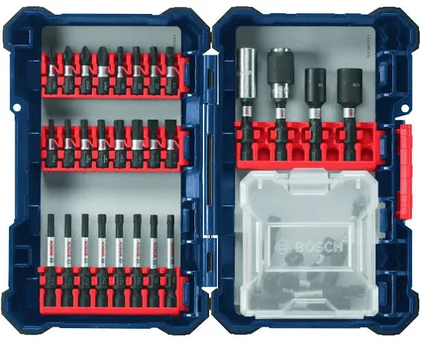 BOSCH SDMS38 38-Piece Assorted Impact Tough Screwdriving Custom Case System Set for Screwdriving Applications