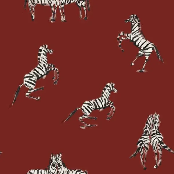 Zebras In Love Peel and Stick Wallpaper By Novogratz