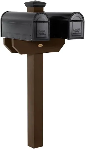 Highwood Hazelton Two-Sided Mailbox Post