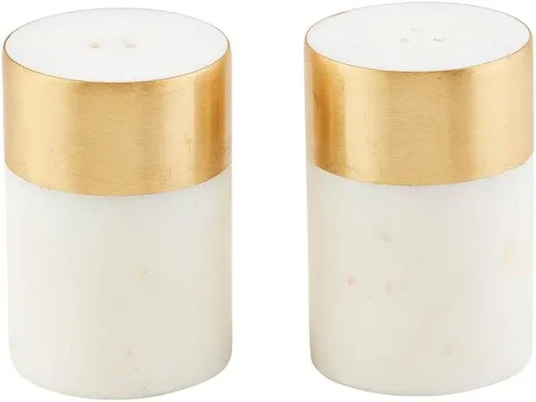 Mudpie Brass Marble Salt and Pepper Shaker