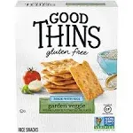 Good Thins Garden Veggie Rice Snacks Gluten Free Crackers - 3.5 Oz