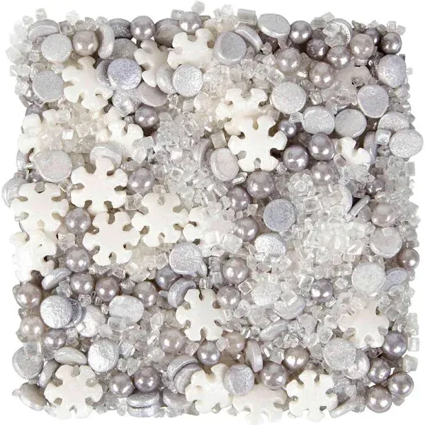 Wilton Metallic Snowflake Medley Sprinkles Mix