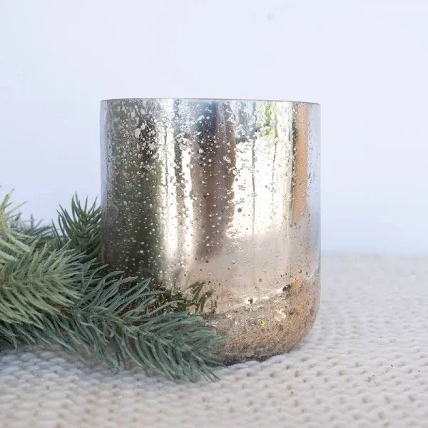 ILLUME Noble Holiday Balsam & Cedar Large Crackle Glass Candle