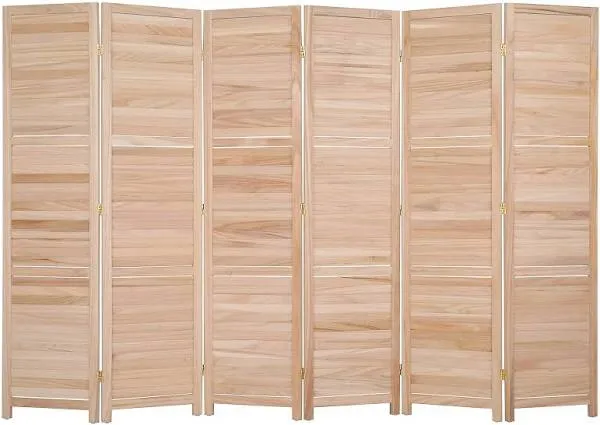 Bonnlo Wood Room Divider Privacy Screen