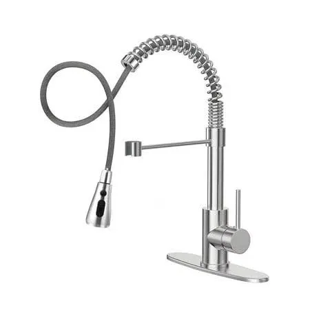 SUGIFT Brushed Nickel Kitchen Faucet with Pull Down Sprayer