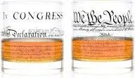 Well Told Constitution and Declaration Rocks Glass Pair