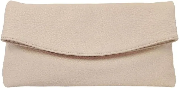 JNB Faux Leather Oversize Foldover Clutch Women's