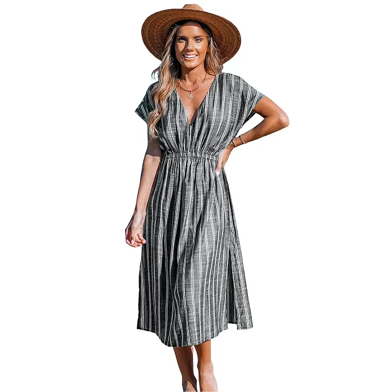 Women's CUPSHE Striped Shoreline Cover-Up Dress