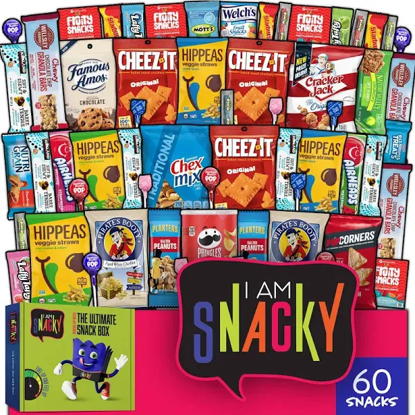 I AM Snacky Holiday Christmas Snack Box Care Package + Greeting Card