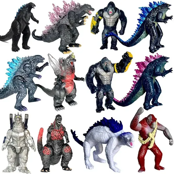 TwCare Set of 12 Godzilla x Kong: The New Empire, Dinosaur Set of 12 - 2024