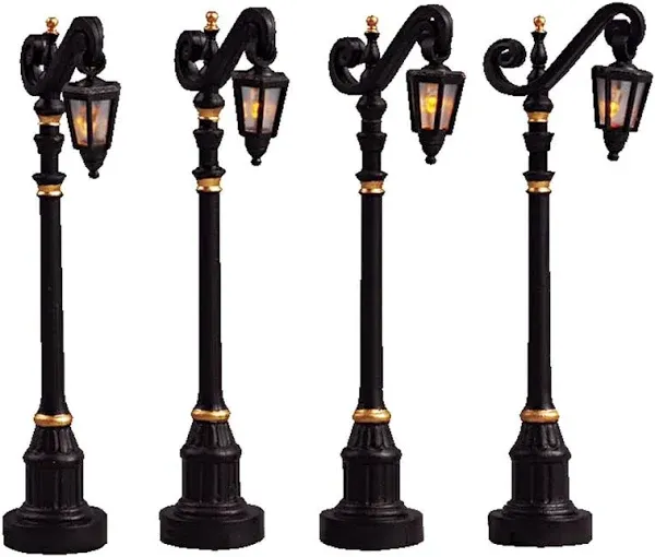 LEMAX Colonial Street Lamp Set of 4