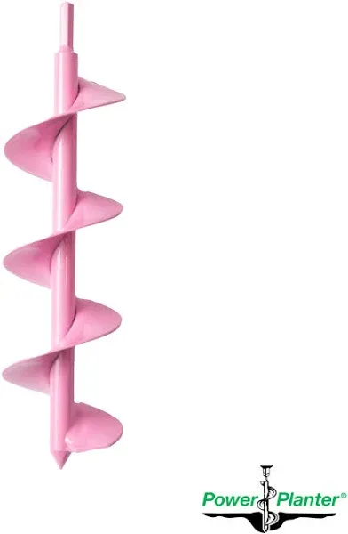 Power Planter Pink DIY Guru Auger 3"x12" Drill Bit ~ Hole Digger 3/8" Hex Drive~