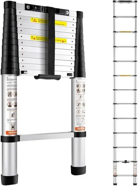 VEVOR Telescoping Ladder Aluminum Extension 12.5 ft