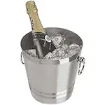 OGGI Stainless Steel Champagne Bucket - Large Ice Bucket with Elegant & Classic Handles - Great for Home Bar, Chilling Champagne and Sparkling Wine - 4.25 qt / 4 lt