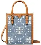 Tory Burch T Monogram Denim Mini Tote - Multi