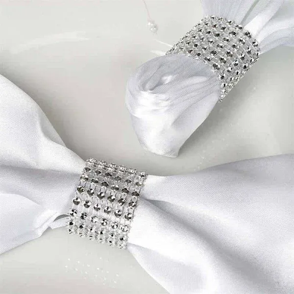 Efavormart Party Shop 10-Pack Rhinestone Napkin Rings