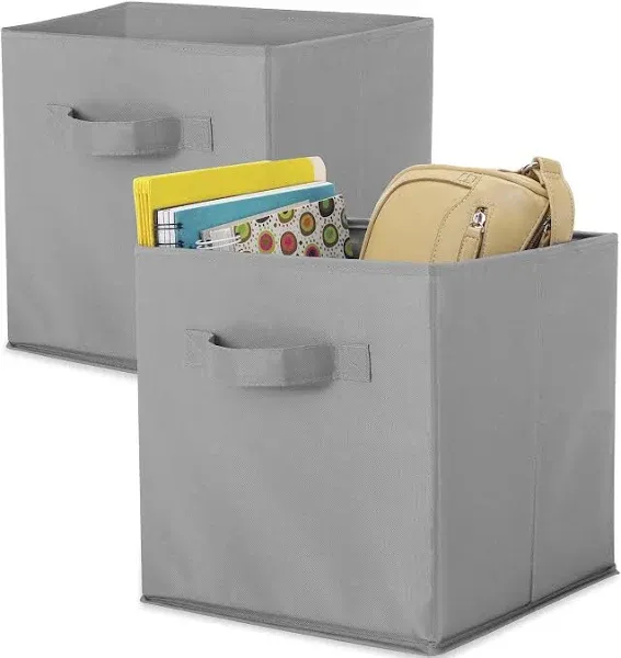 Whitmor, Gray, Collapsible Cubes, 10" L x 10" W x 10" H, Set of 2