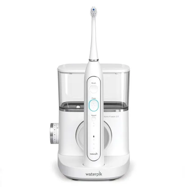 Waterpik Sonic-Fusion 2.0 Flossing Toothbrush, Electric Toothbrush & Water Flosser Combo, White