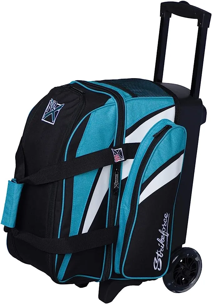 KR Strikeforce Cruiser Double Roller Bowling Bag - With Deluxe 4.5" Smooth Kruze urethane wheels for an ultra smooth quiet ride