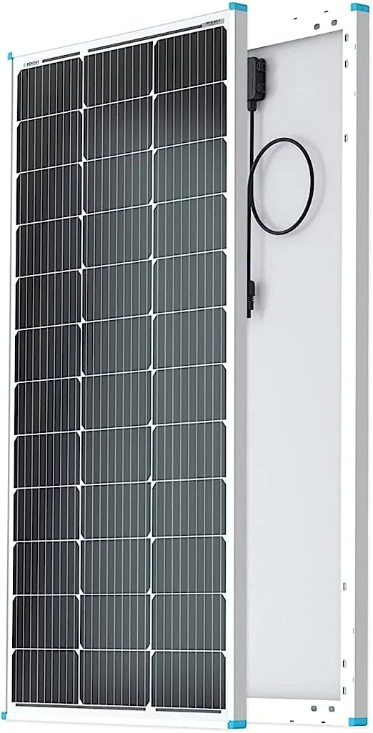 Renogy Solar Panel 100 Watt 12 Volt, High-Efficiency Monocrystalline PV Module Power Charger for RV Marine Rooftop Farm Battery and Other Off-Grid Applications, RNG-100D-SS, Single 100W