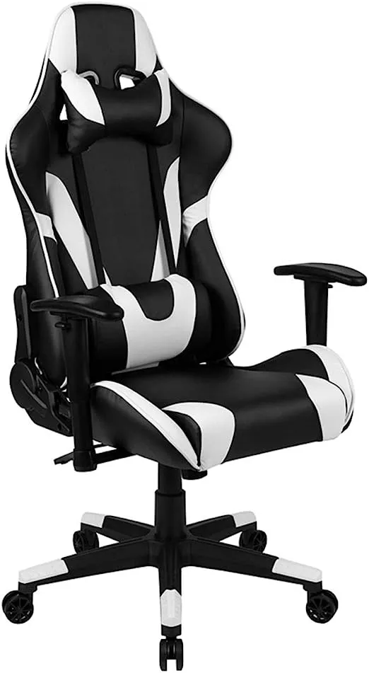 X20 Gaming Chair Racing Adjustable Swivel with Fully Reclining Back LeatherSoft Black