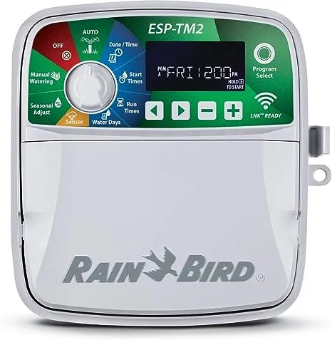 Rain-Bird ESP-TM2 Indoor Outdoor Irrigation WiFi Zone Controller Timer Box and Link Lnk WiFi Mobile Wireless Smartphone Upgrade Module Sprinkler System (6 Zone)