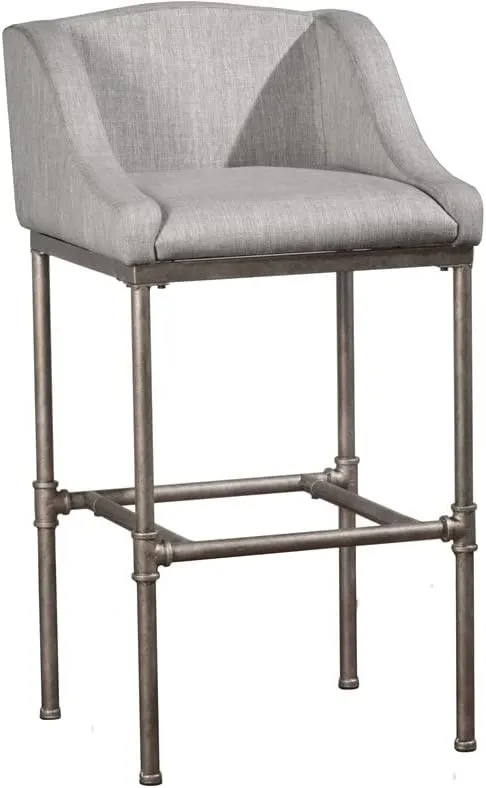 Hillsdale Dillon Stool, Barstool, Textured Silver