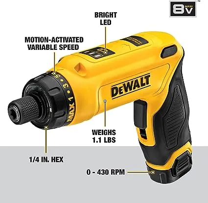 Dewalt 8V MAX Gyroscopic Screwdriver Kit DCF680N2