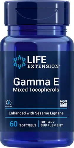 Life Extension Gamma E Mixed Tocopherols & Tocotrienols - Complete Spectrum of Vitamin E for Antioxidant Protection - Gluten-Free, Non-GMO - 60 Softgels