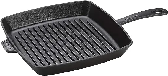 Staub 12" Cast Iron Square Grill Pan - Cherry