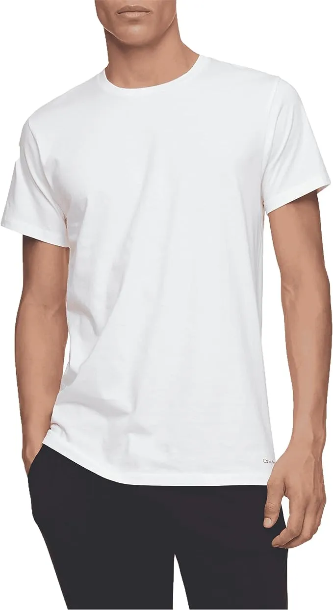 Calvin Klein Men's Cotton Classics 3-Pack Crewneck T-Shirt - White - XL