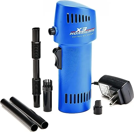 X3 Hurricane Variable Speed Version 2.0-300mph+ Cordless Rechargeable Electronic Duster Compressed Can Air Cleaner. Only Canned Air Alternative Made in The USA.