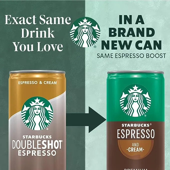 Starbucks Doubleshot Espresso Espresso Beverage, Premium, Espresso & Cream - 12 pack, 6.5 fl oz cans