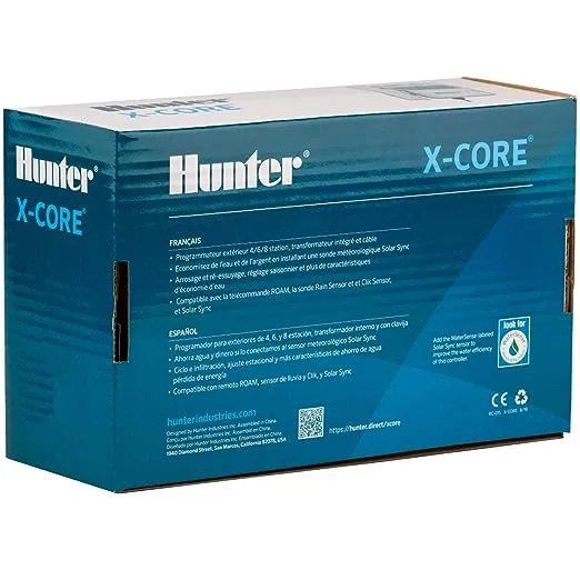 Hunter Sprinkler XC400 X-Core 4-Station Outdoor Irrigation Controller, Small