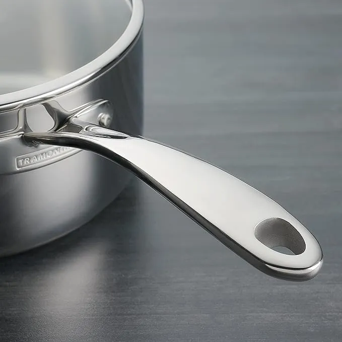 Covered Sauce Pan Stainless Steel Tri-Ply Clad 2 Qt, 80116/022DS