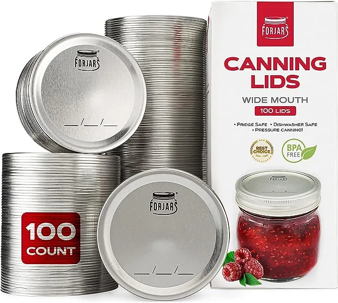 Canning Lids Regular and Wide Mouth 24-100 Count For Jars 70mm,86mm  FORJARS